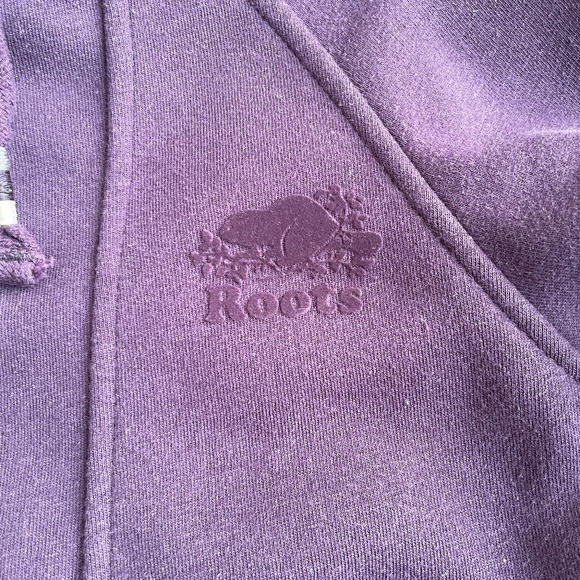 Roots Canada Paddlecreek Hoodie Womens Size S Purple Full Zip Warm Fleece Jacket - Picture 5 of 16
